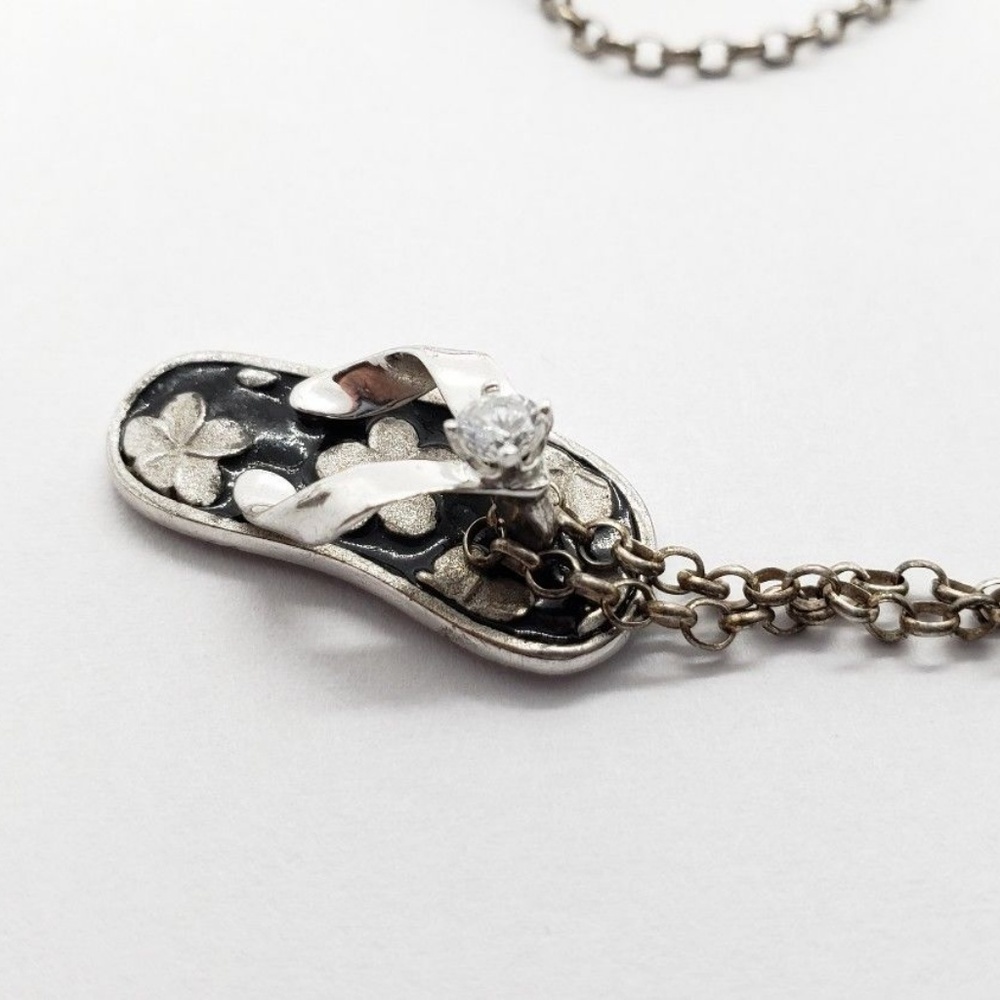Artistica Hawaiian Silver 925 Flip Flop Necklace V